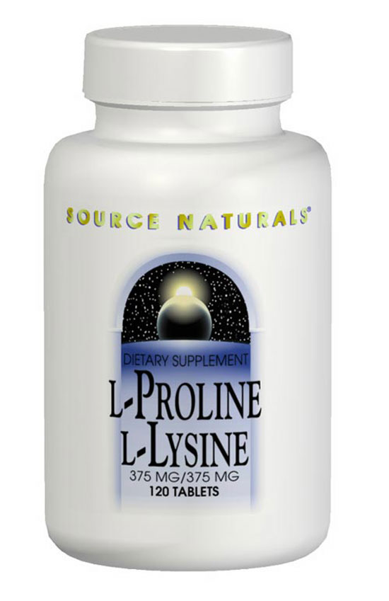 Source Naturals LProline/LLysine 550 mg 120 Tablet 120 Tablet