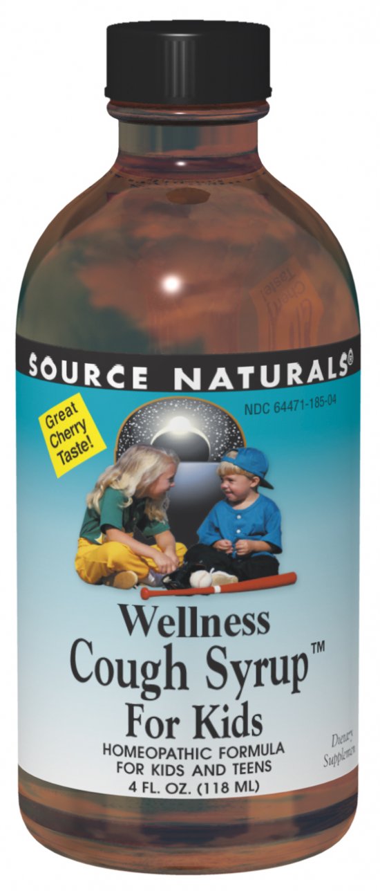 Source Naturals Wellness Cough Syrup For Kids Cherry 4 Oz Syrup 4 Syrup