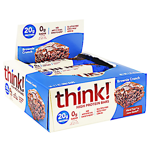 Think Products Think Thin Bar, Brownie Crunch 10 60 g Bars [1 lb 5 oz