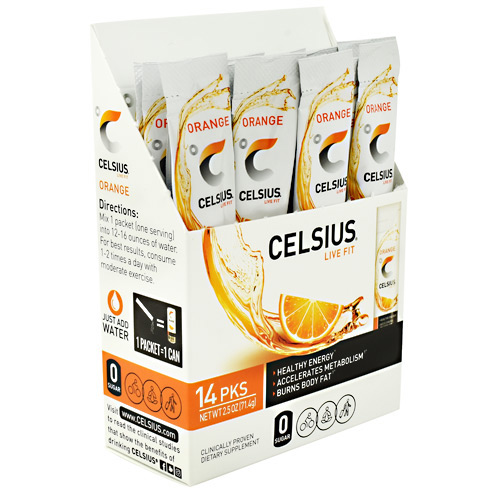Celsius Celsius, Outrageous Orange 14 Packets