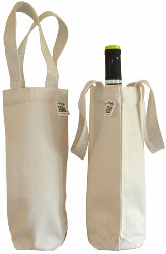 ... bags Products Wine Tote Canvas Beige Rustic 100% Recycled Cotton 1 Bag